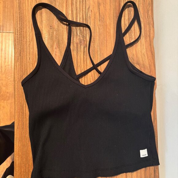 Vuori Rib Crop Tank - Black - Picture 5 of 5